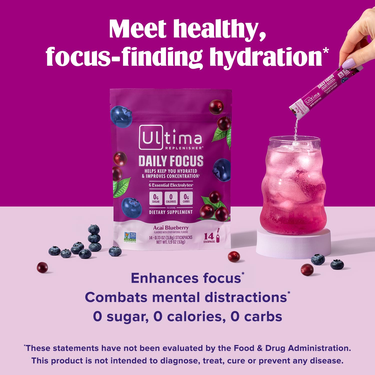 Ultima Replenisher sans sucre — boisson hydratante sans calories