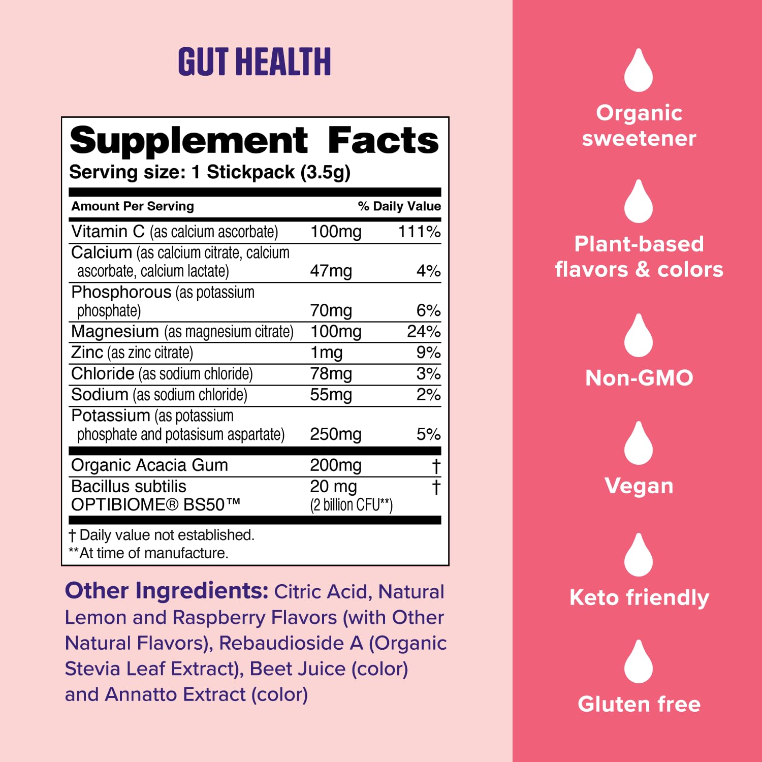 Ingrédients sans sucre et calories dans Ultima Replenisher
