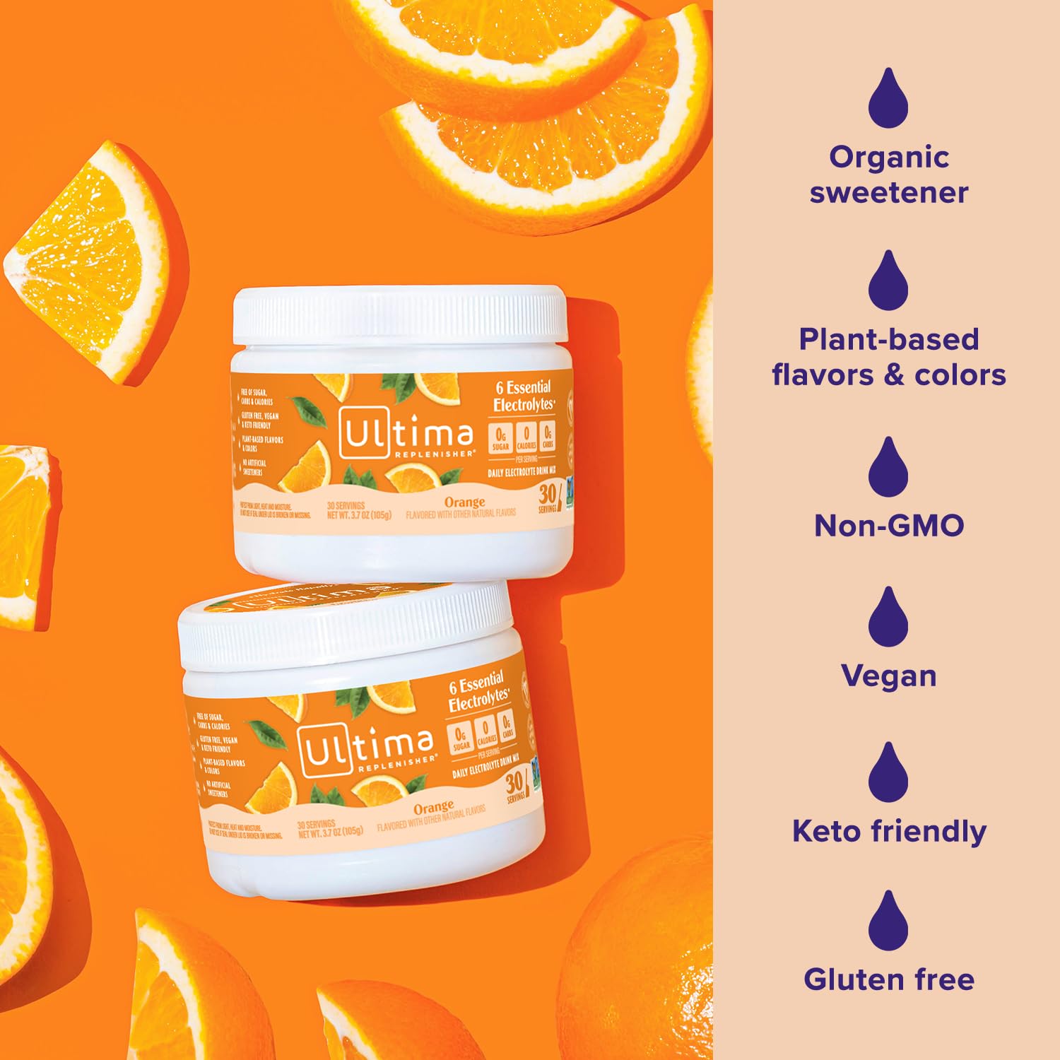 Ultima Replenisher stevia organique: douceur naturelle sans calories.