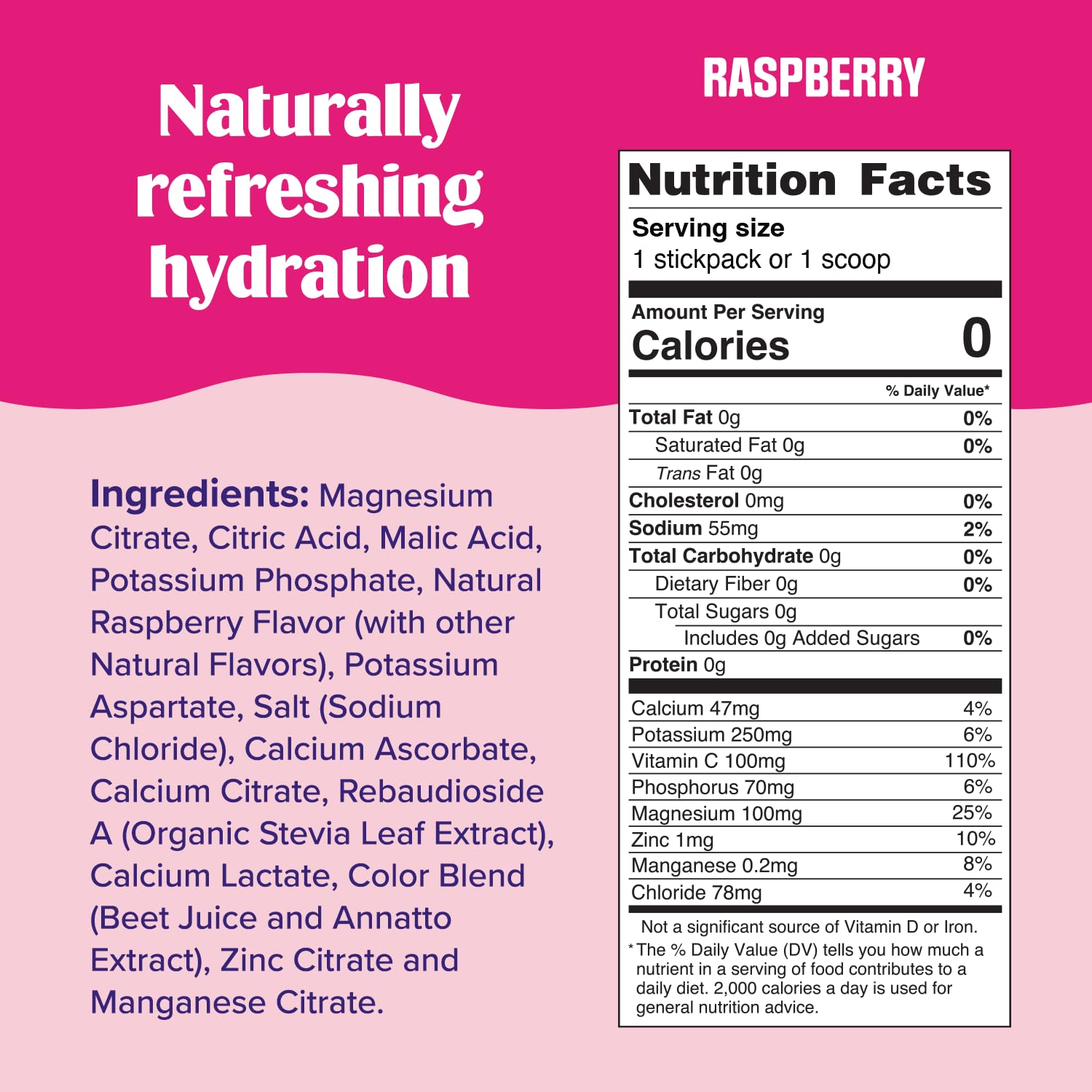 Mélange Ultima Replenisher Framboise dans un verre d'eau, hydratation pratique.