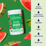 Versement de la poudre Ultima Replenisher dans eau 473 ml