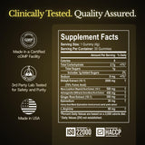 Étiquetage clair UltimaPeak Shilajit Ashwagandha pour traçabilité et confiance
