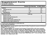 Étiquette ULTIMATE EFAs montrant la liste des ingrédients à base de plantes.