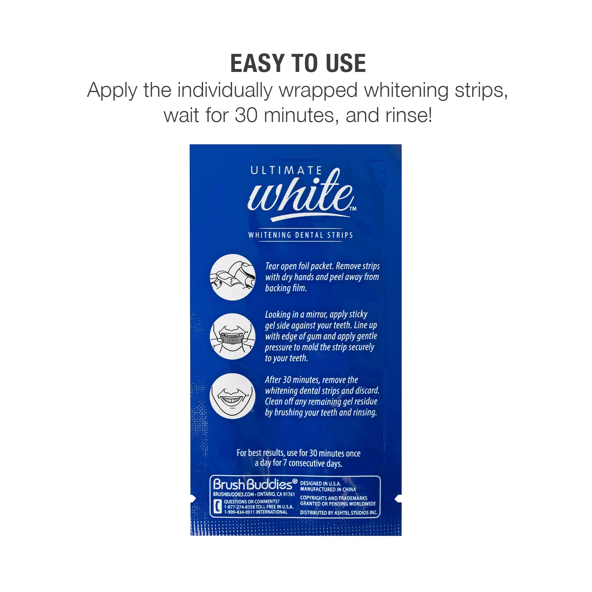Ultimate White – bande blanchiment-dents anti-glisse, maintien sécurisé pendant l’application.