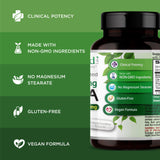 Ultra Botanicals Emerald Labs DHEA 25 mg – flacon en gros plan et dosage 25 mg