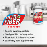 Ultra-Fiber comprimés enrobés avec un verre d'eau, consommation rapide et sans préparation.