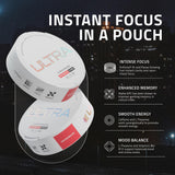 Ultra Focus Pouches Pastèque – pochette ouverte prête à une utilisation rapide.