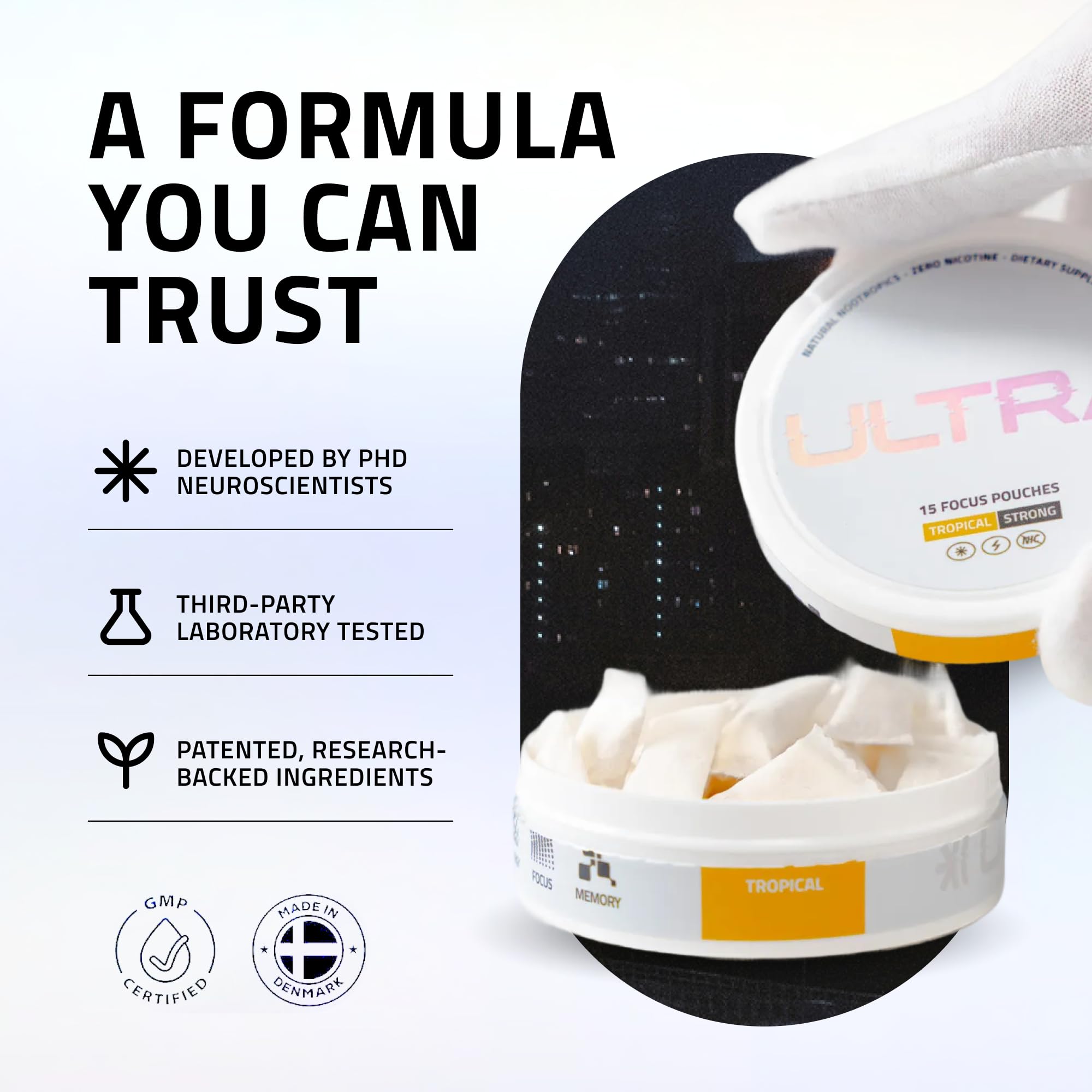 Ultra Focus Pouches Pastèque – utilisation dans la poche, pratique en déplacement.