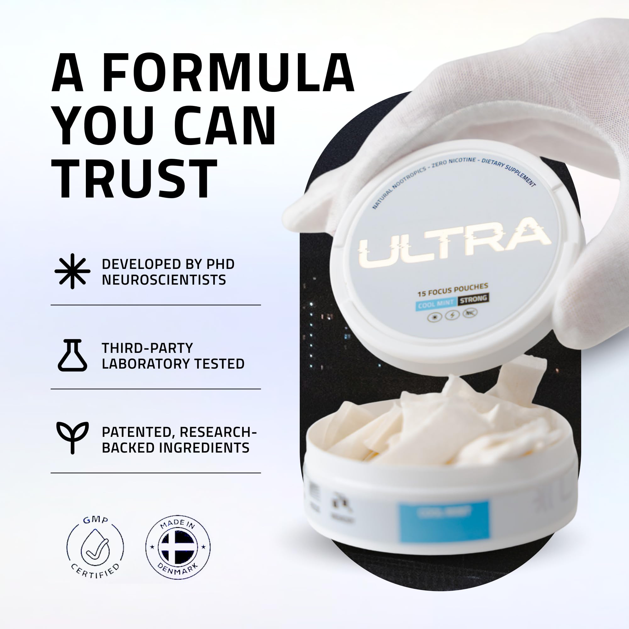 Ultra Pouches Utilisation facile et agréable en pleine journée.