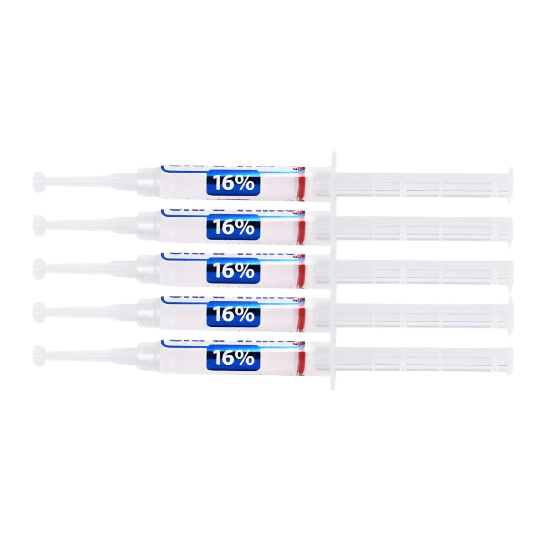 Ultra White gél blanchiment 16% en application 30–60 minutes pour sourire plus lumineux