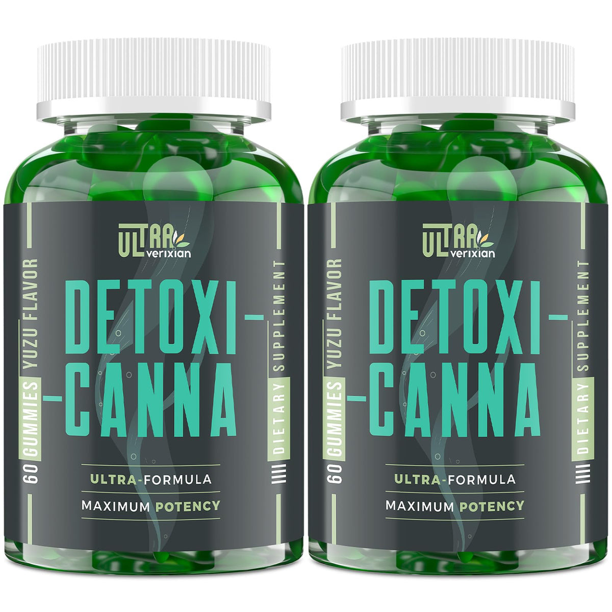Gommes Ultraverixian Detox – bouteille visible, soutien detox pratique.