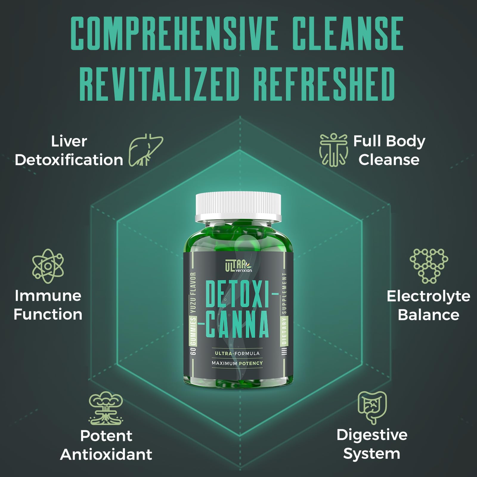 Gommes Ultraverixian Detox – emballage compact, usage quotidien facilité.