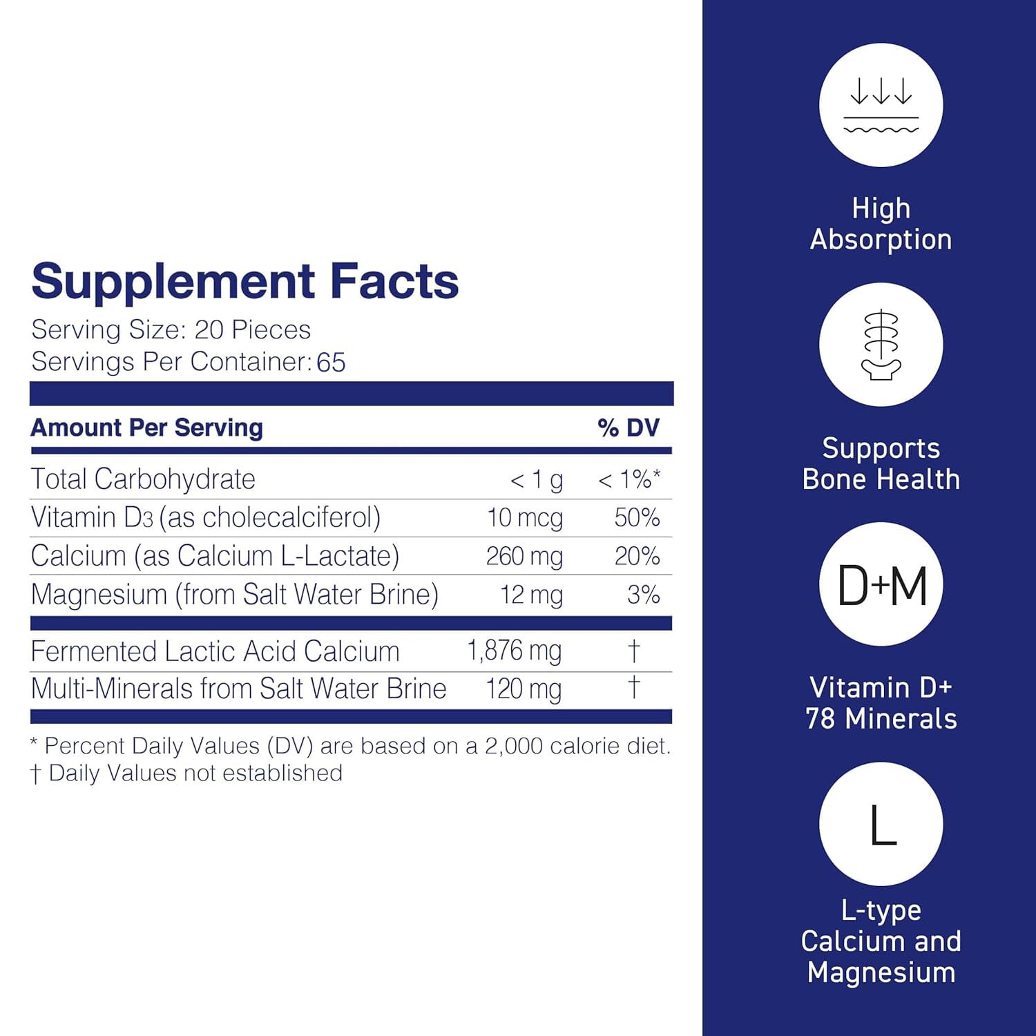 Format bille à absorption rapide Umeken Mineral L-Calcium pour une utilisation simple.