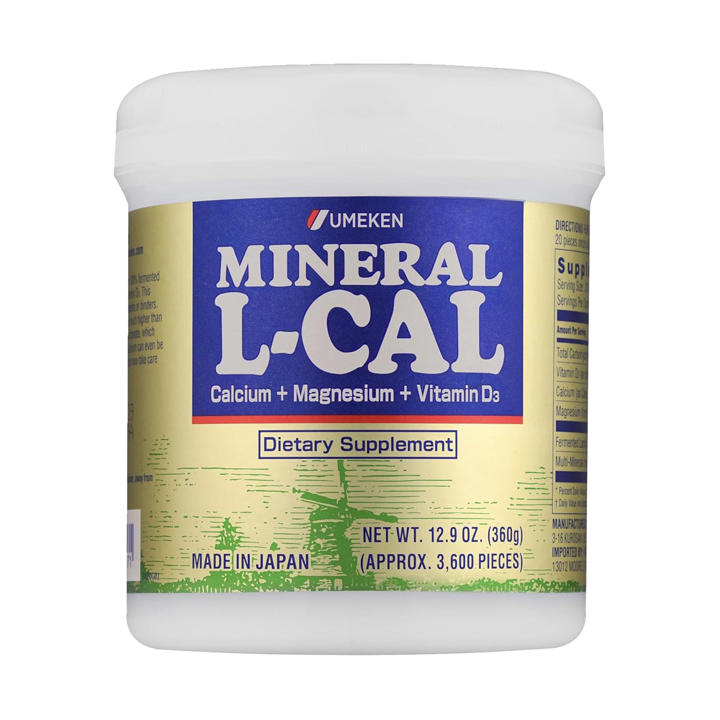 Umeken Mineral L-Cal, boules solubles dans l'eau pour un apport quotidien en calcium