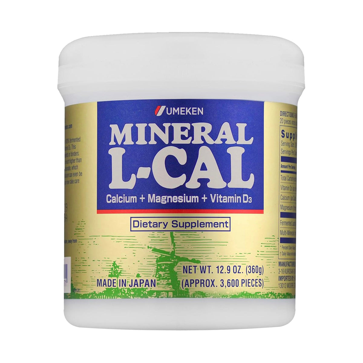 Umeken Mineral L-Cal, boules solubles dans l'eau pour un apport quotidien en calcium