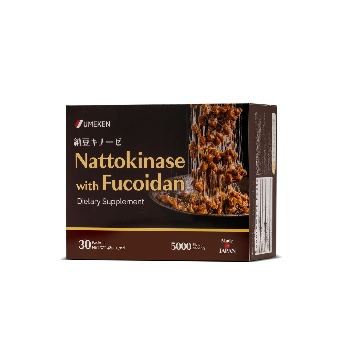 Umeken Nattokinase Plus Fucoidan – emballage pratique pour votre routine quotidienne
