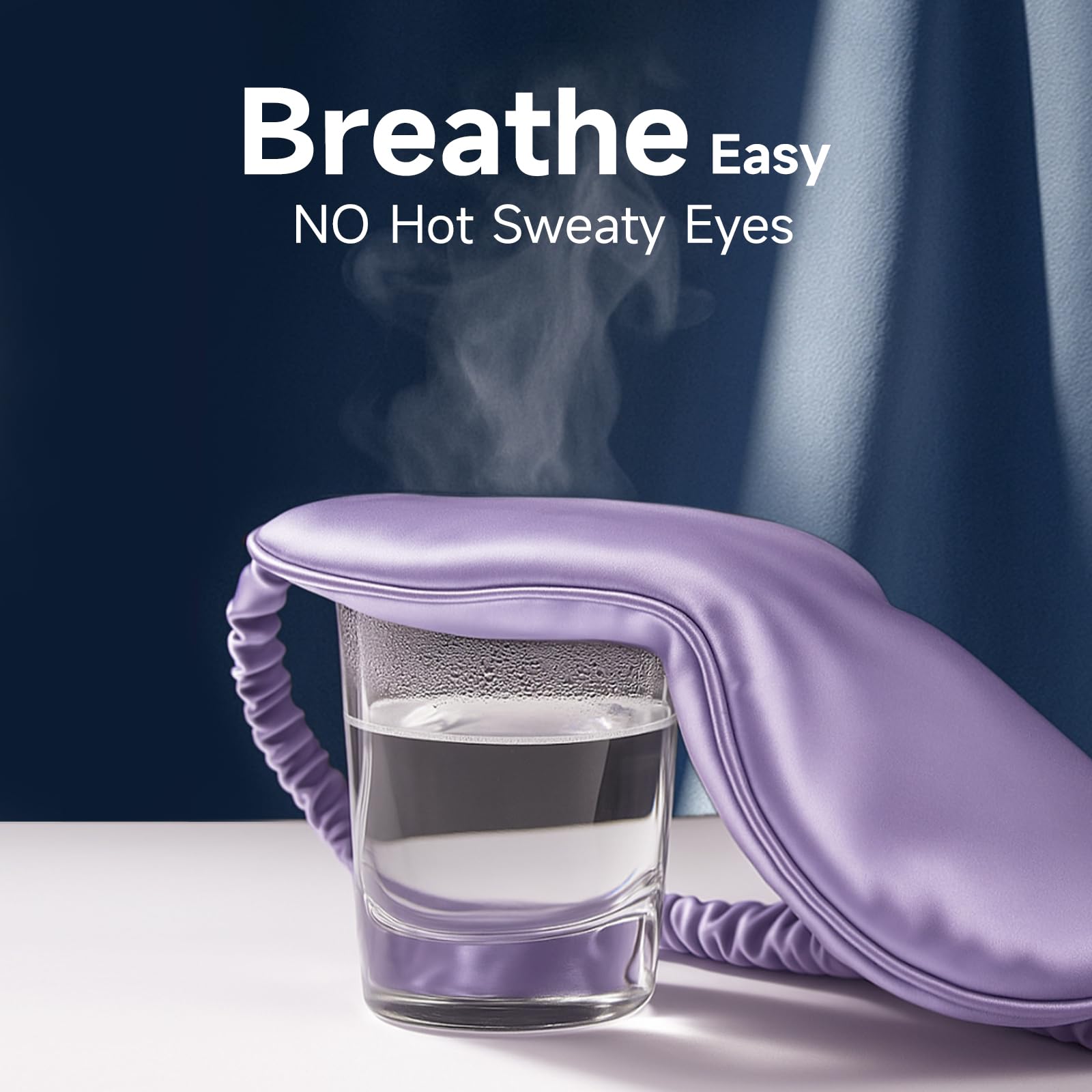 Masque Umisleep avec coussin nasal pour bloquer la lumière efficacement.
