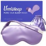 Masque Umisleep en soie pure, 22 momme, douceur premium pour le sommeil.