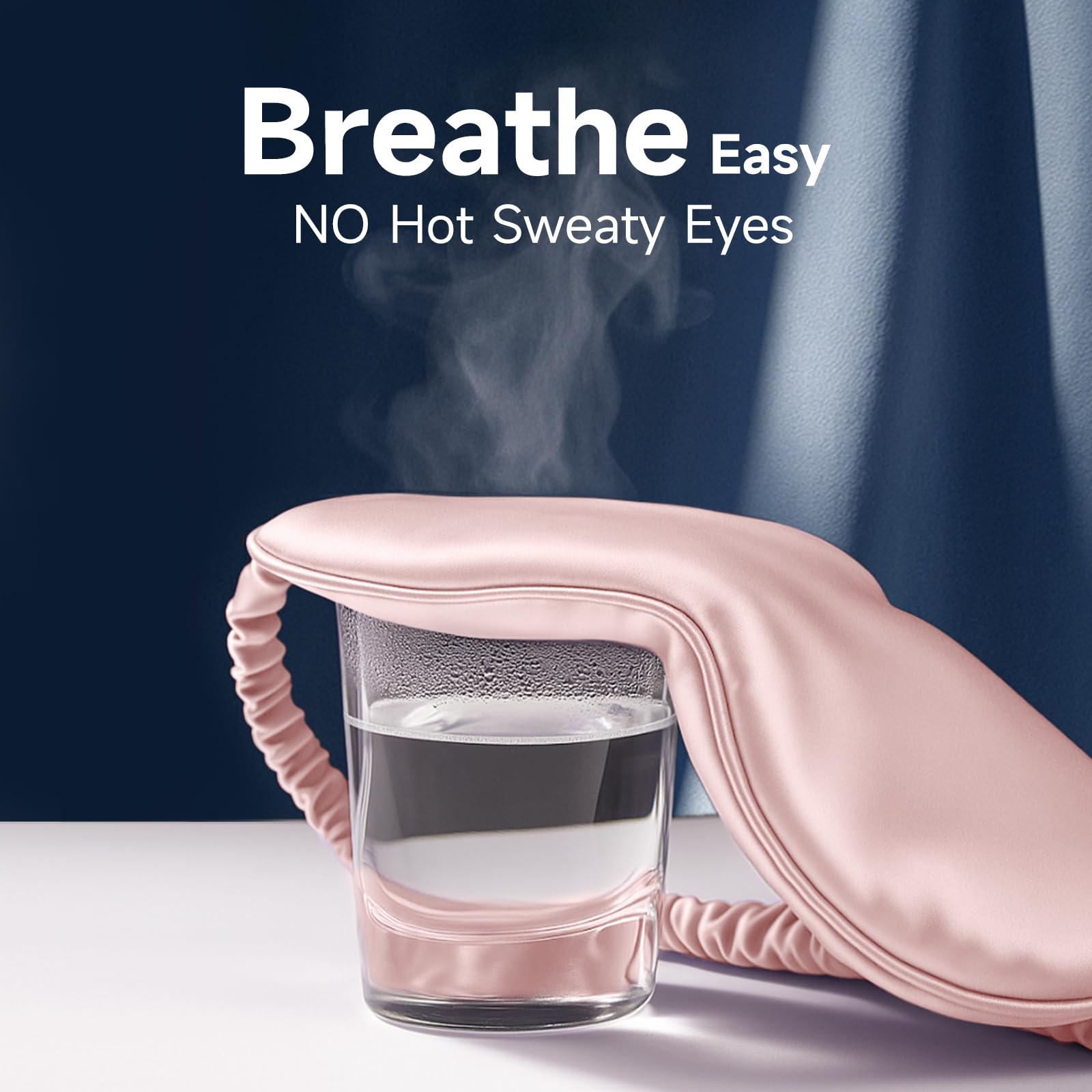 Bandeau réglable en soie Umisleep pour un ajustement sûr.