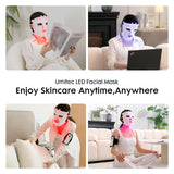Umitec Masque Lumière Visage: spectre rouge, infrarouge et bleu pour soins ciblés.