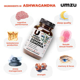 UMZU Ashwagandha – étiquette et label Prolanza, preuve de contrôle qualité.