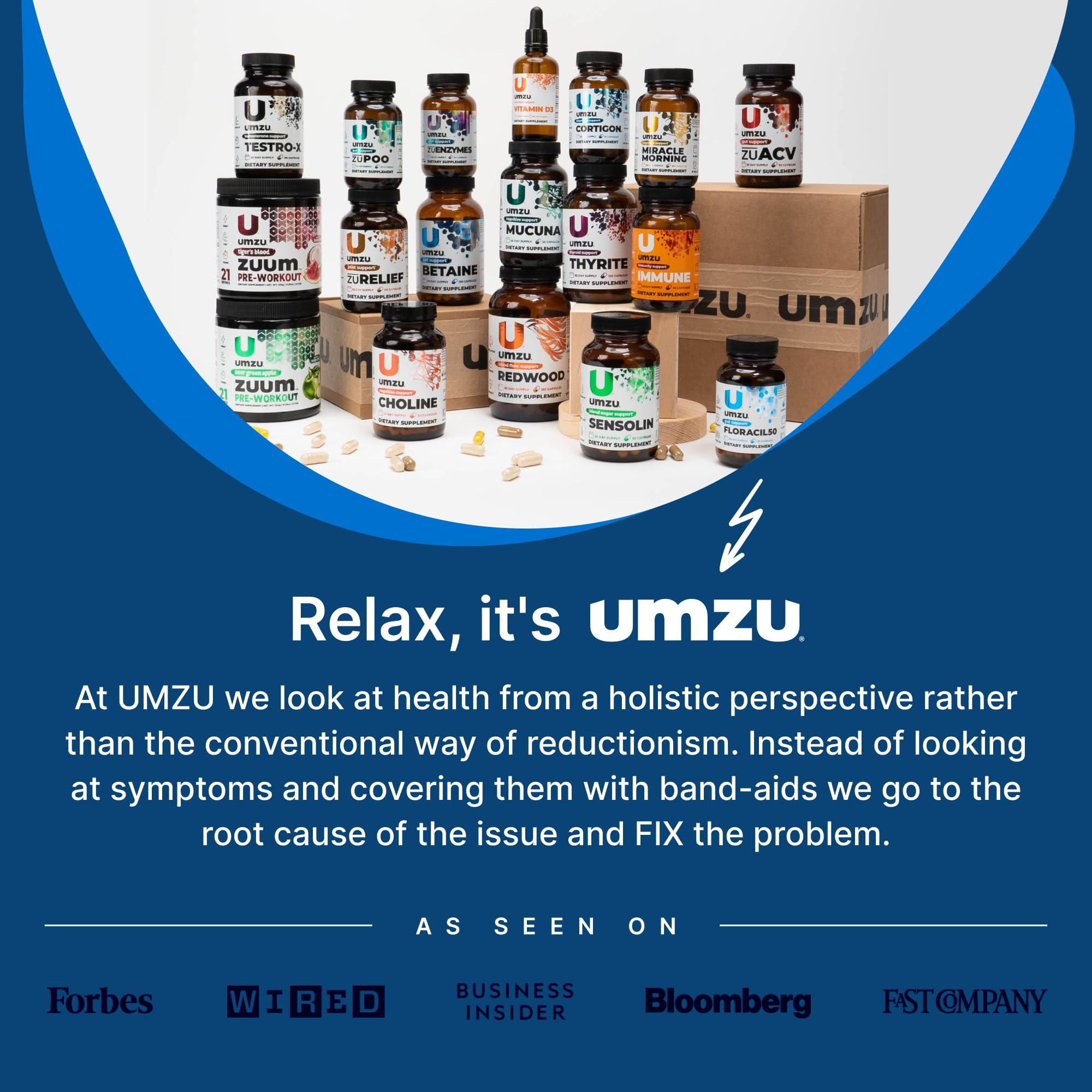 UMZU Betaine HCl flacon de 60 jours pour une routine durable.