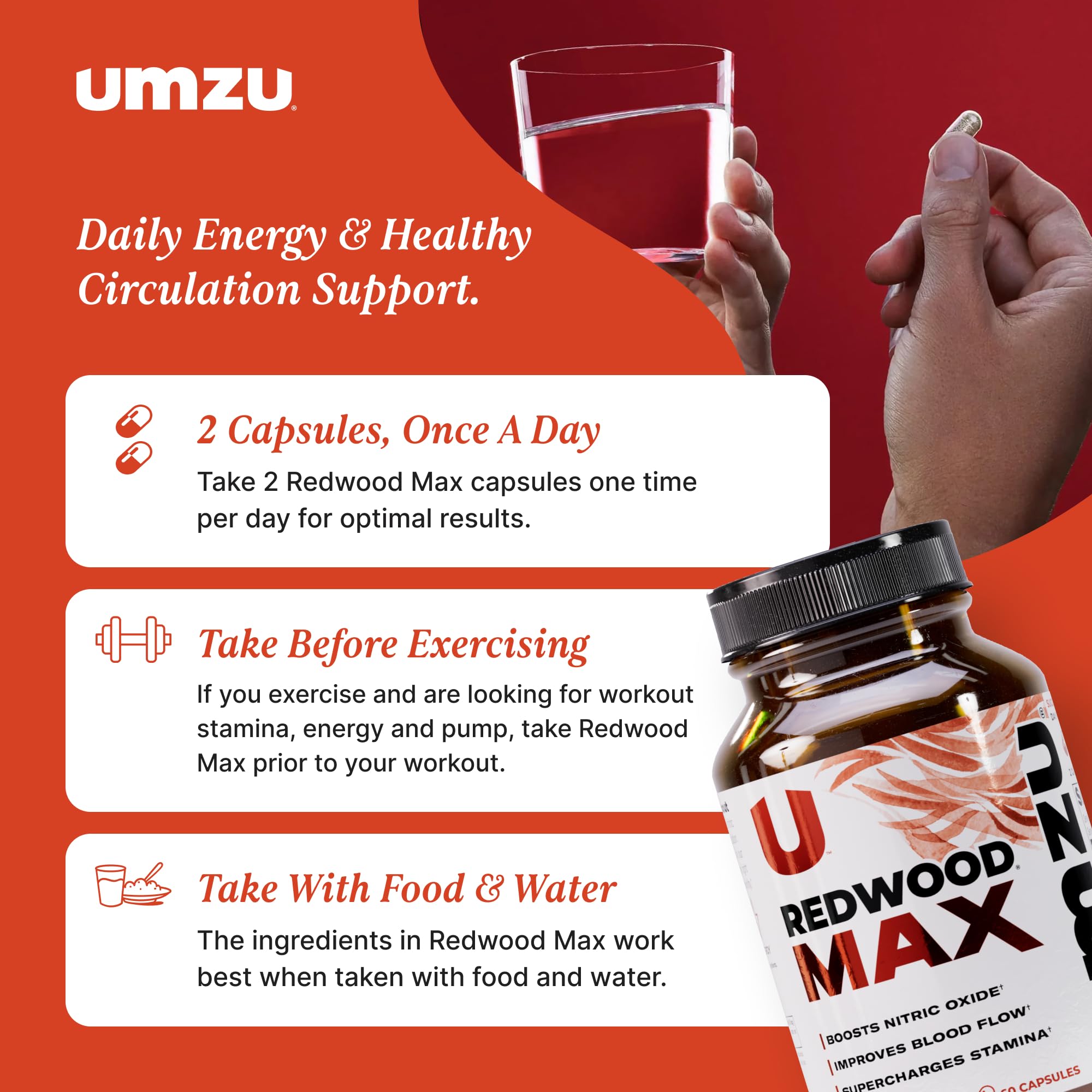 UMZU Redwood Max emballage clair et informatif, prêt à l emploi