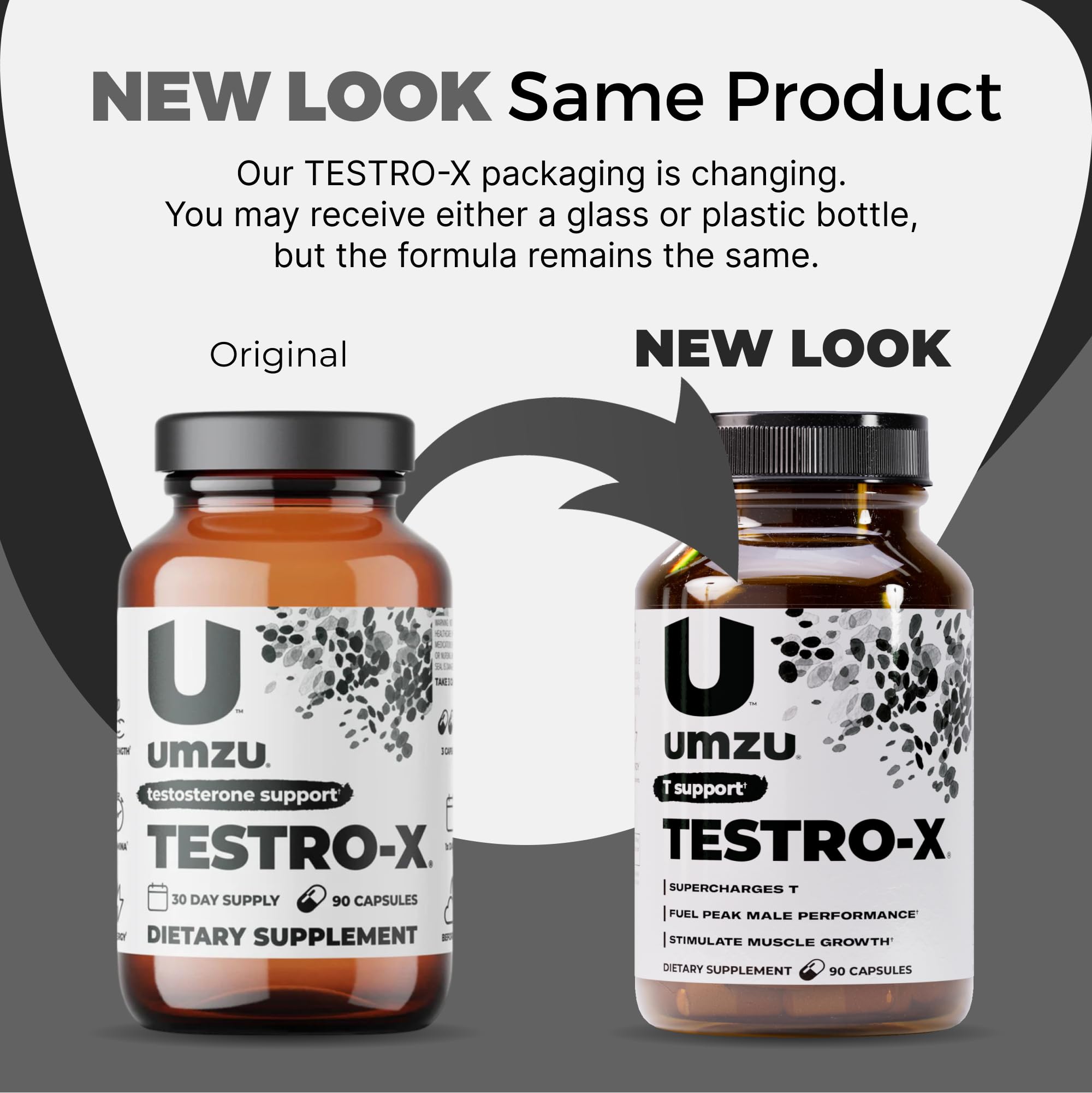 UMZU Testro-X emballage-qualite: impression premium et contrôle qualité visibles.