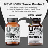 UMZU Testro-X emballage-qualite: impression premium et contrôle qualité visibles.