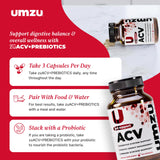 UMZU zuACV associe prébiotiques et vinaigre pour un équilibre intestinal.