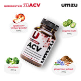 UMZU zuACV, vinaigre de cidre en capsules, sans goût acide.