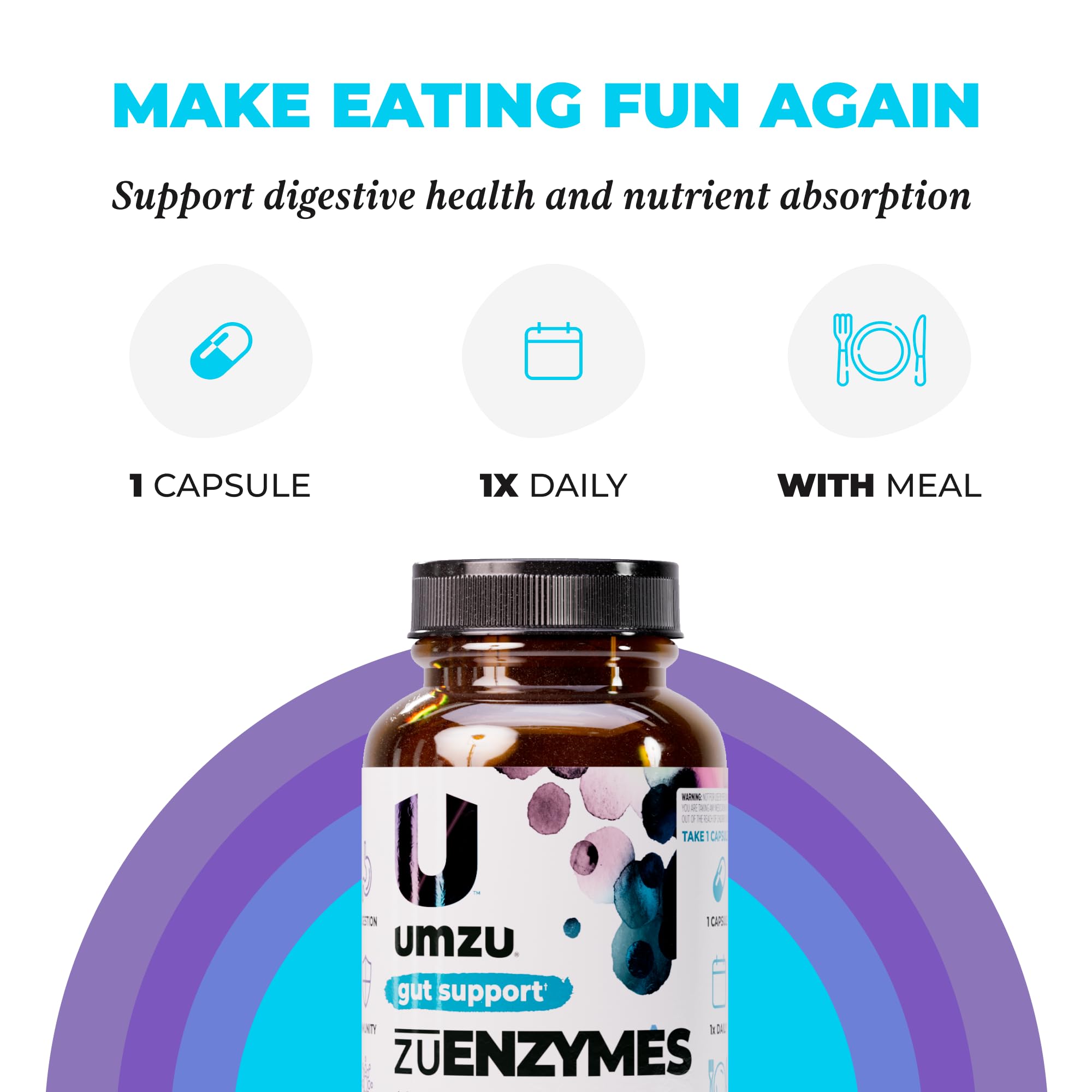 UMZU zuEnzymes favorise l’accès potentiel aux nutriments grâce à une meilleure digestion.