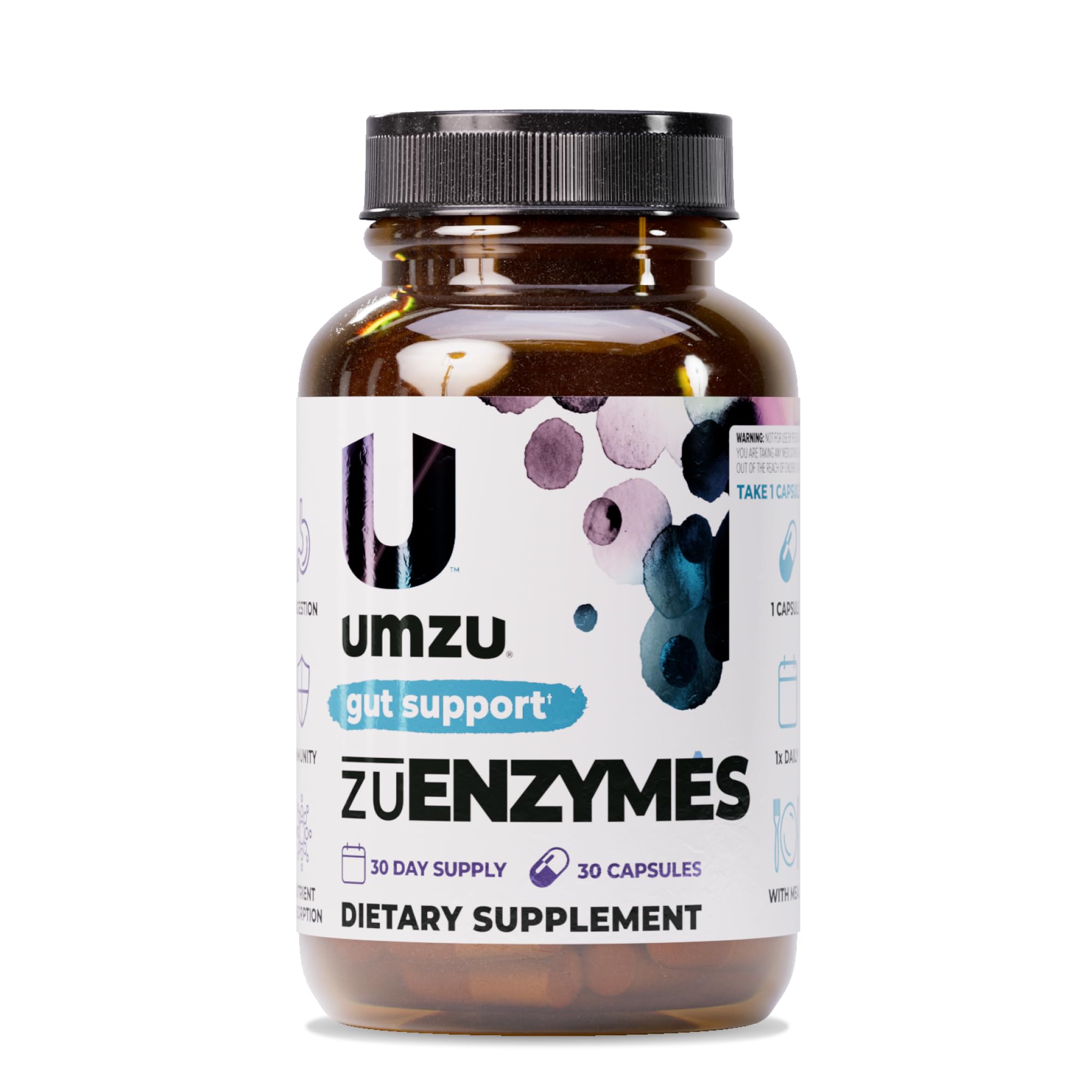UMZU zuEnzymes — bouteille pour le soutien digestif quotidien.