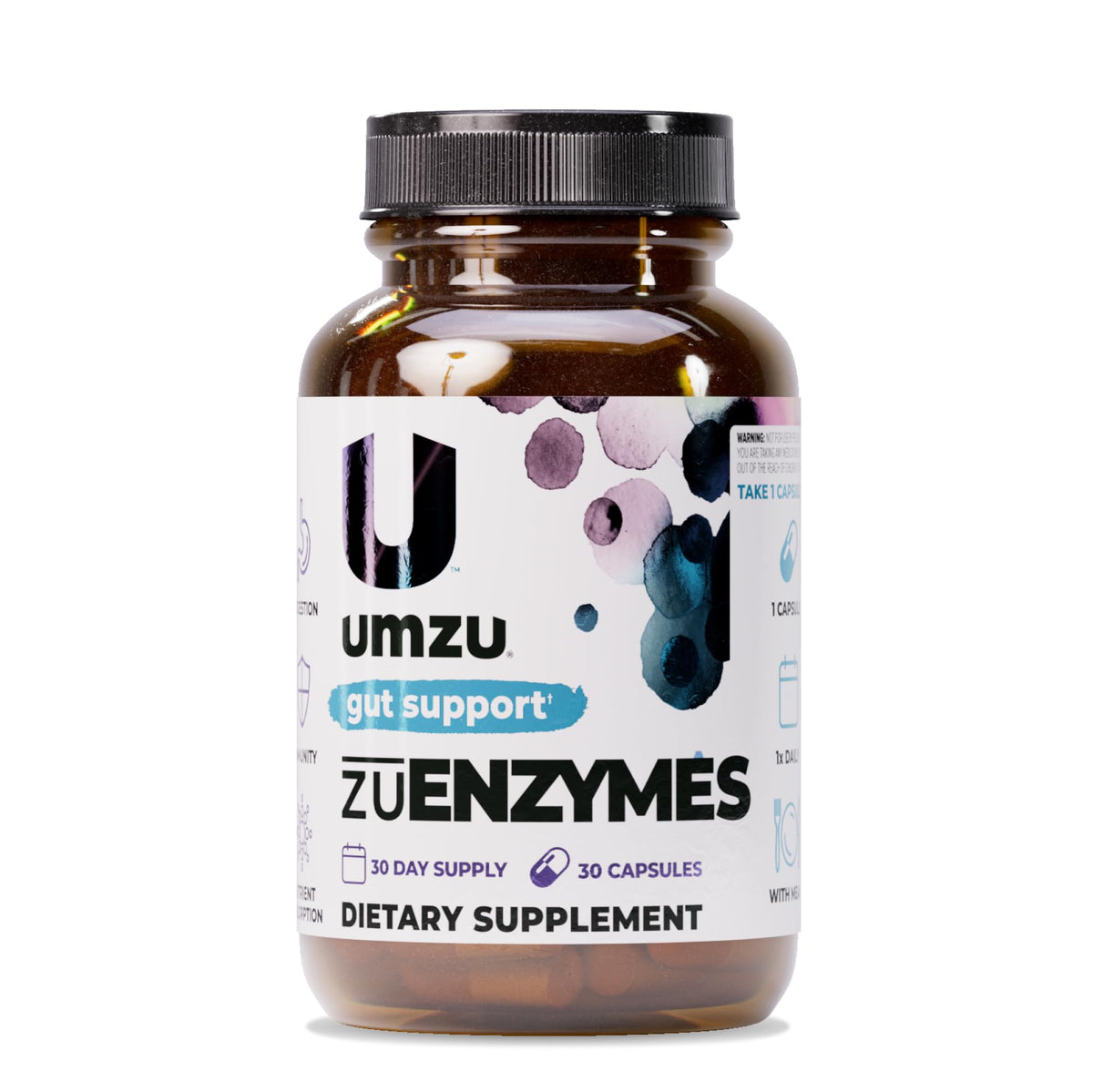 UMZU zuEnzymes — bouteille pour le soutien digestif quotidien.