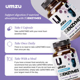 Capsules faciles à avaler pour la digestion quotidienne avec UMZU zuEnzymes.