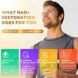 UNcena NAD+ 20x liposomal, absorption améliorée pour davantage d'énergie.