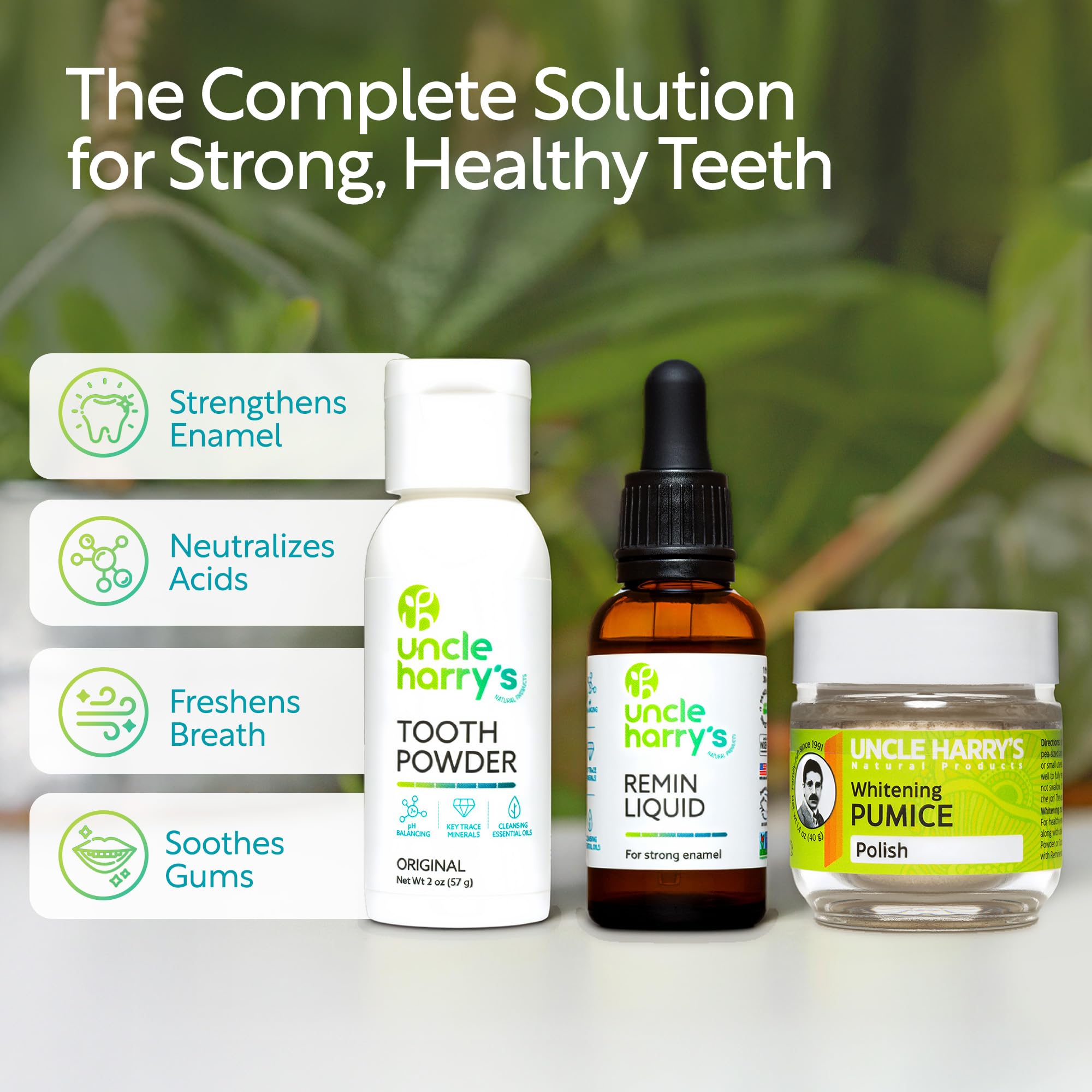 Uncle Harry's Blanchiment Dents Naturel: élimine en douceur les taches visibles.