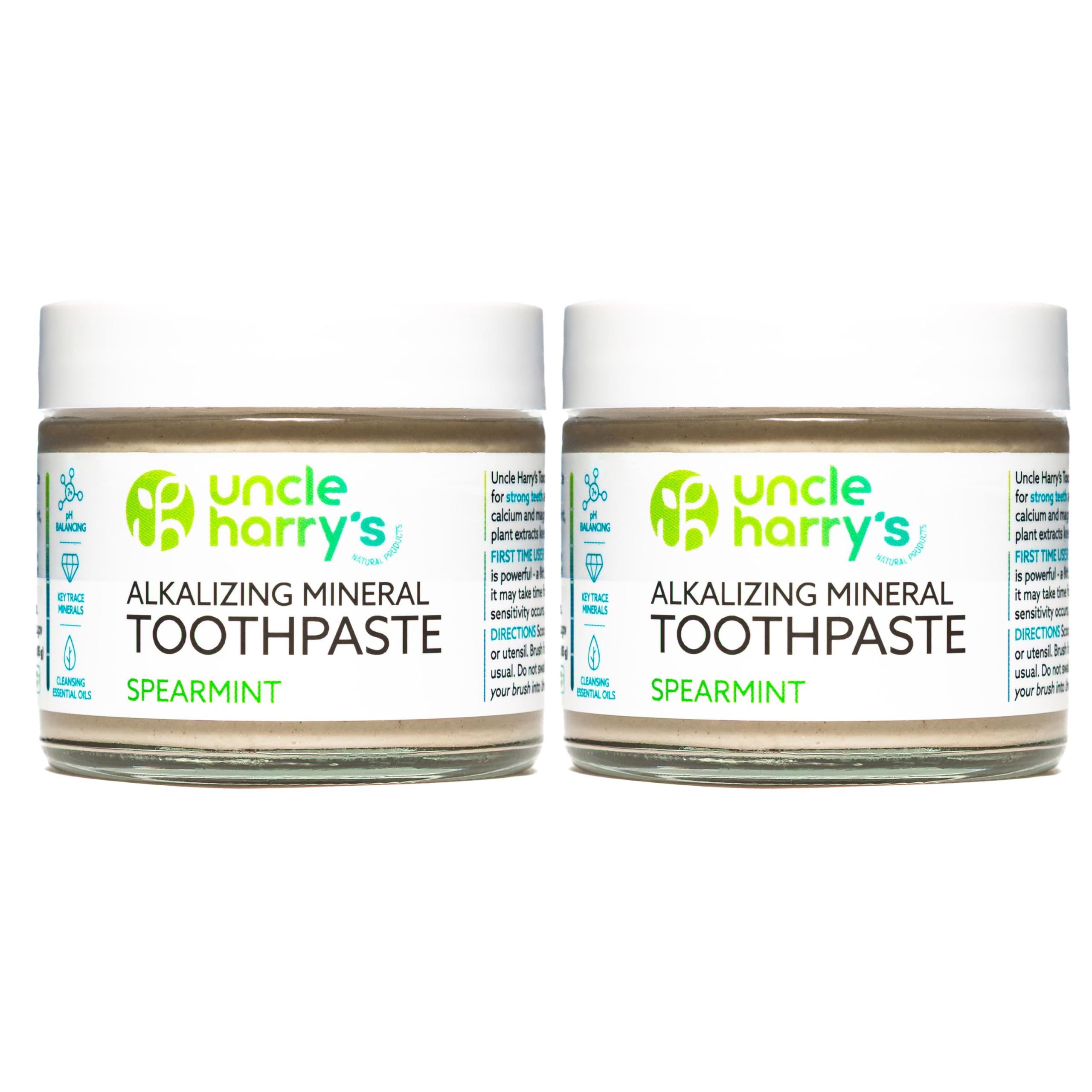 Dentifrice remineralisant Uncle Harry's en pot verre, emballage zéro déchet.