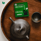 Uncle Lee's Tea – emballage élégant, prêt à déguster thé vert diététique.