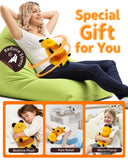 Abeille peluche Uncn, housse amovible lavable pour entretien facile.
