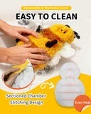 Abeille Uncn, peluche-chauffante fouillée; entretien et lavage faciles.