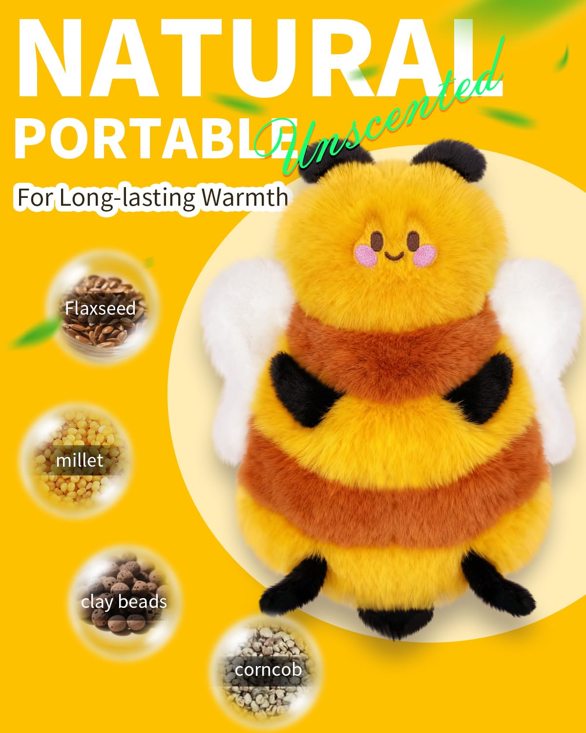 Abeille Uncn, peluche thermique à sections pour chaleur uniforme.