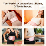 Chauffe-patch portable compact rose: discret et léger pour bureau et voyage.