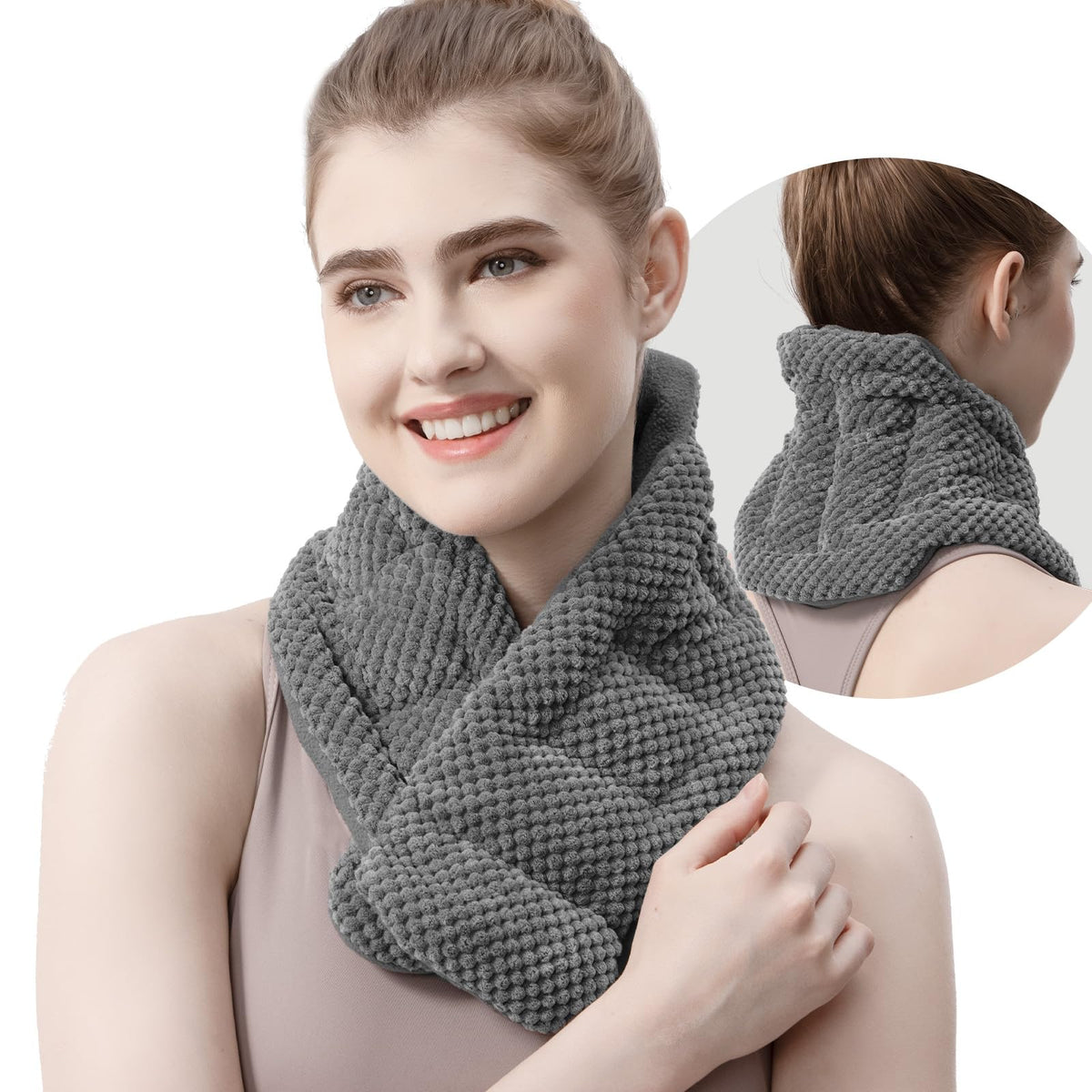 uncn coussin chauffant pour le cou et les épaules, chaleur enveloppante et confort potentiel