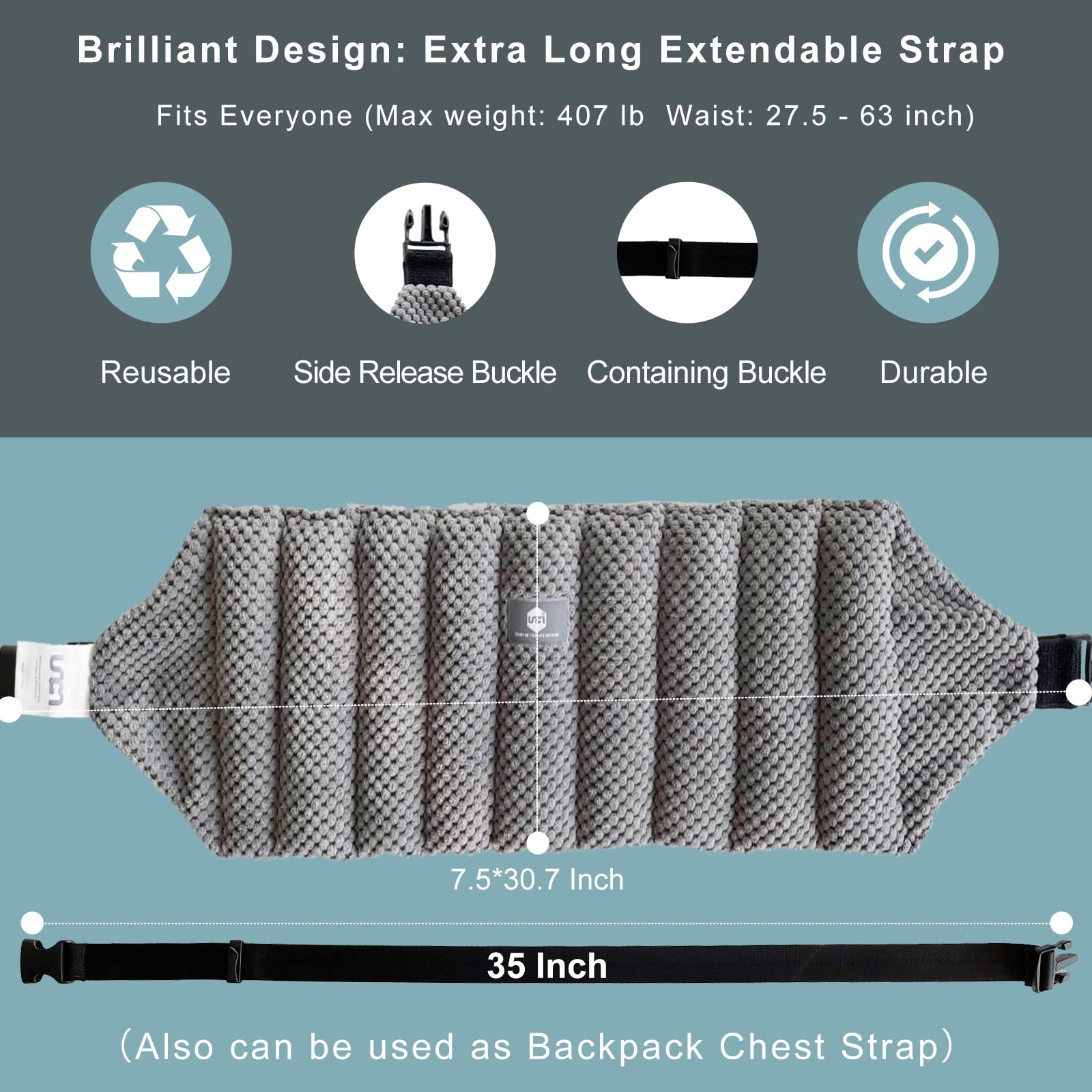 UNCN remplissage lin, millet et argile pour chaleur durable et douceur naturelle.