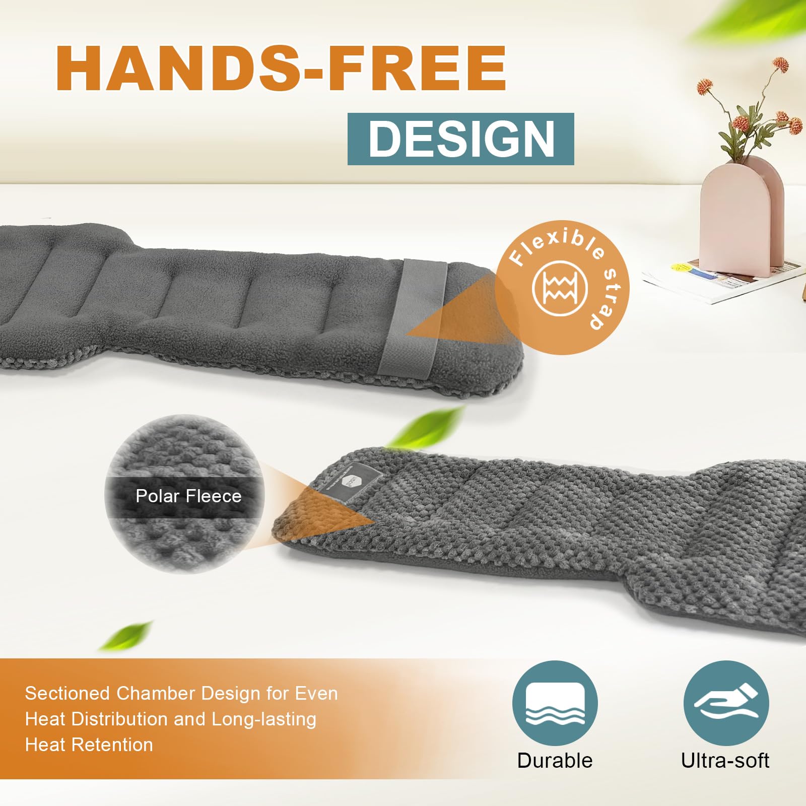 uncn coussin chaleur longue durée, rétention efficace pour une utilisation prolongée