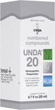 UNDA 20 Composés Numéro Bouteille: usage quotidien potentiel en homéopathie naturelle.