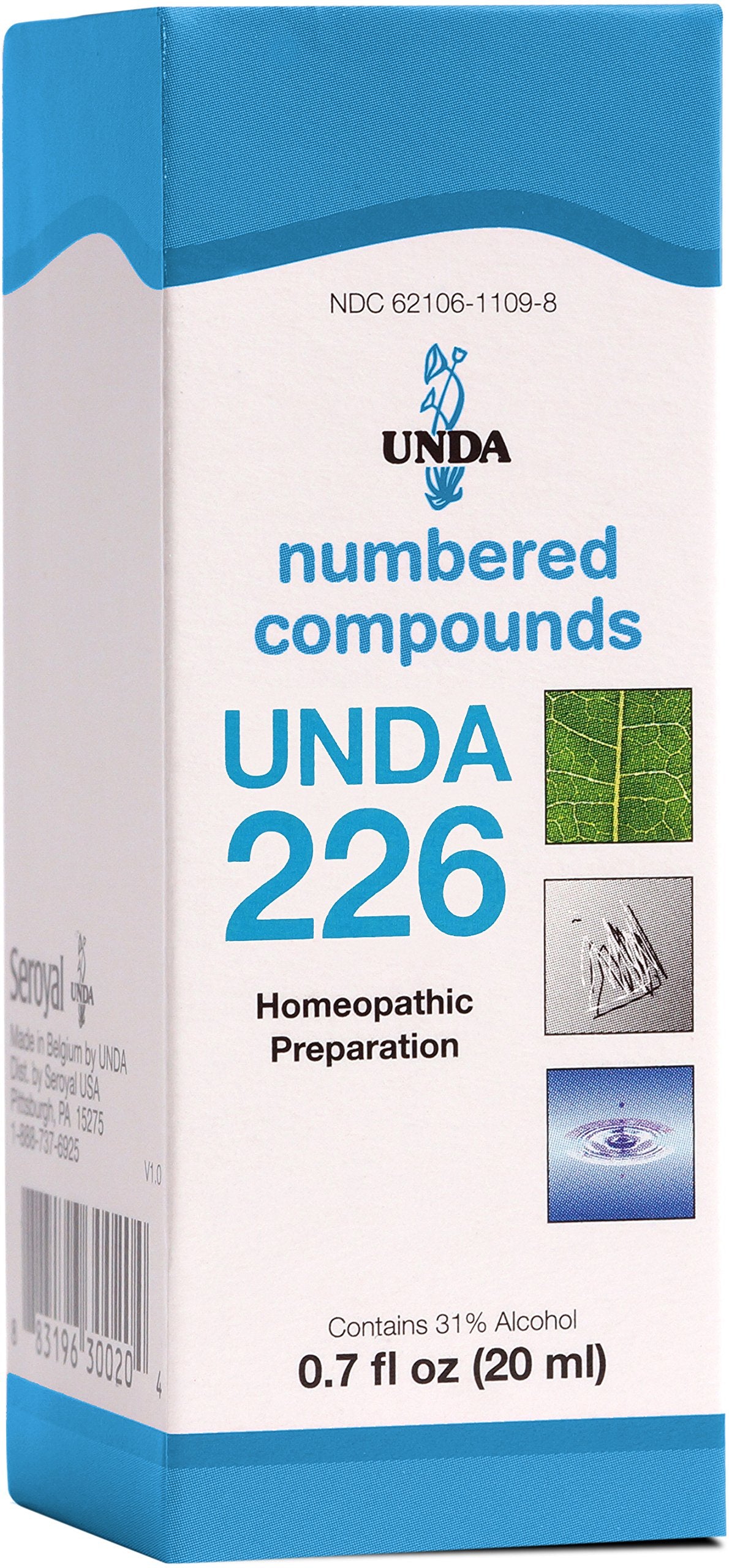UNDA 226 Composés Numérotés – flacon pratique pour routine bien-être quotidienne