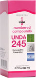 UNDA 245 Compounds – bouteille, soutien énergétique potentiel et drainage naturel.