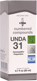 UNDA 31: bouteille de composés numérotés idéale pour une routine bien-être.